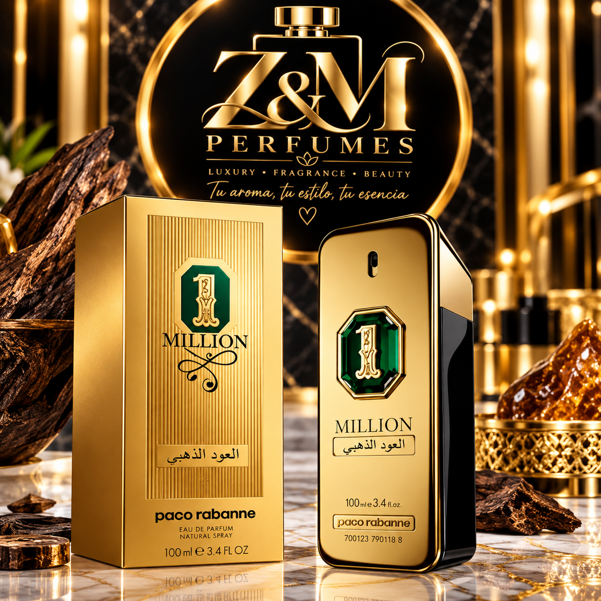 💚 Million Gold Oud by Paco Rabanne – 3.4 oz
Eau de Parfum para hombre