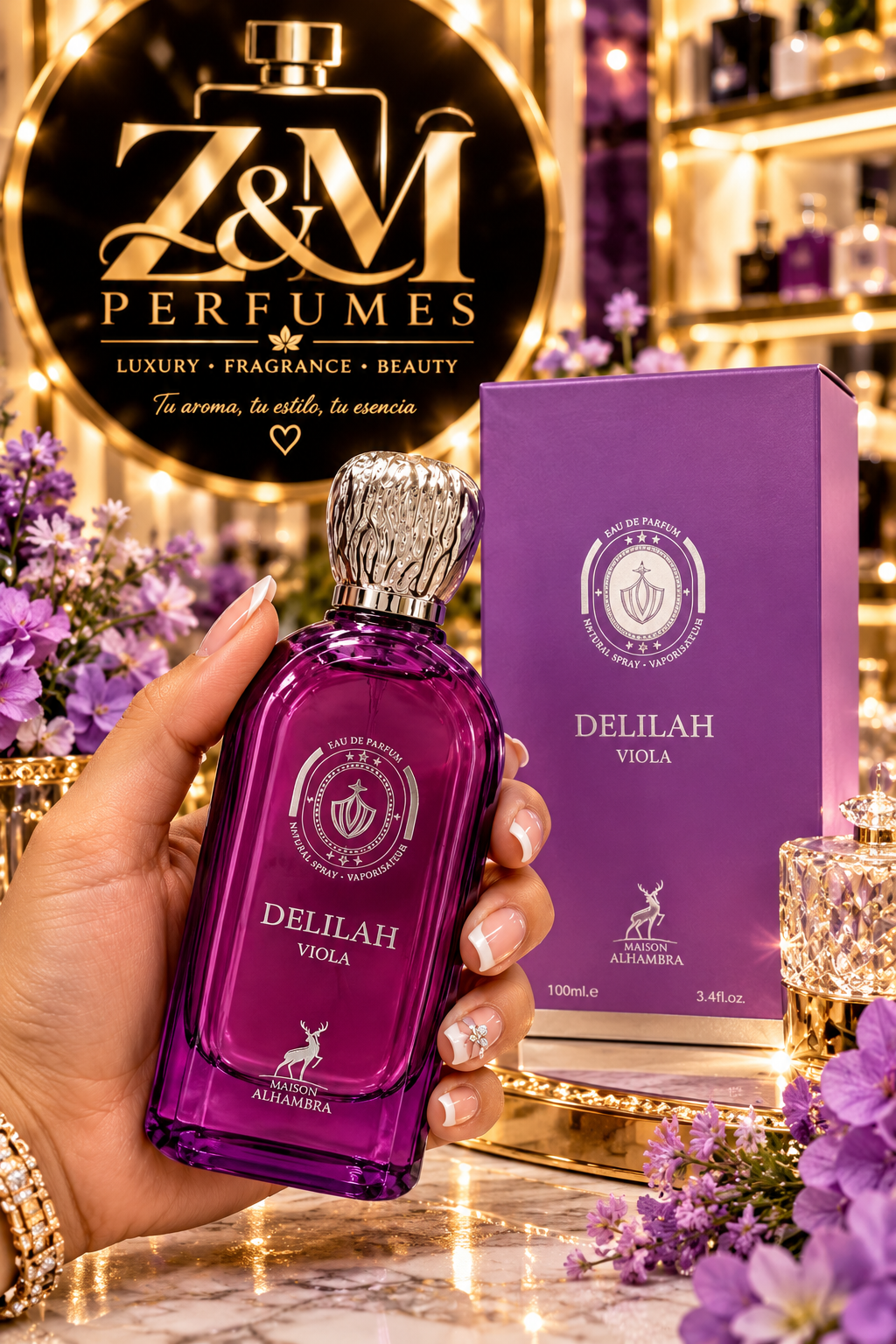 💜 Delilah Viola – Maison Alhambra 💜
✨ Eau de Parfum 3.4 oz / 100 ml