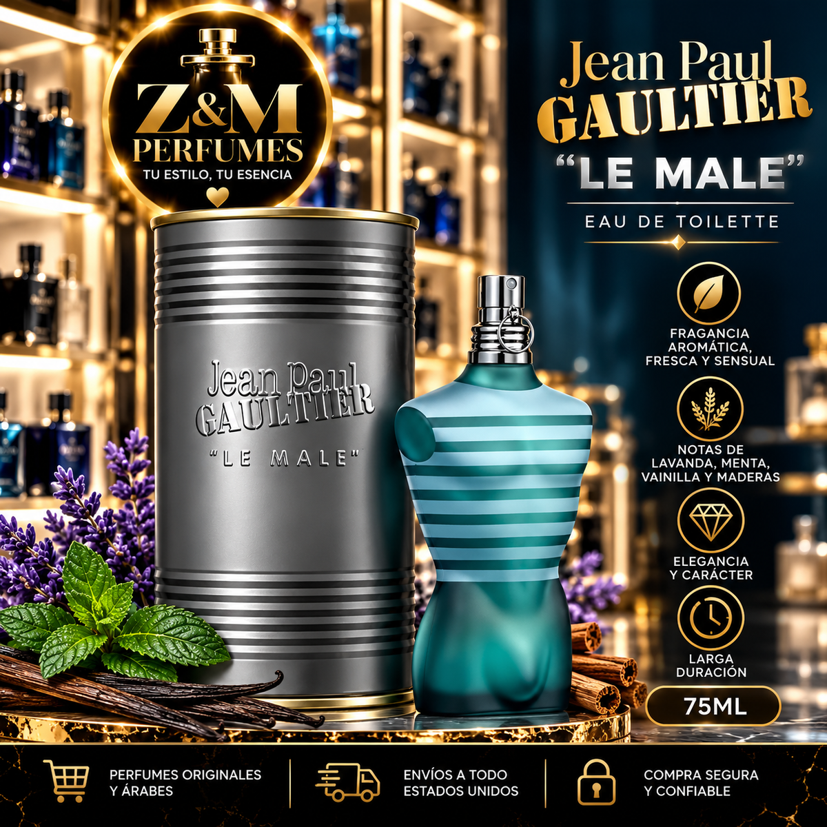 Jean Paul Gaultier Le Male Eau de Toilette — 75 ml / 2.5 oz