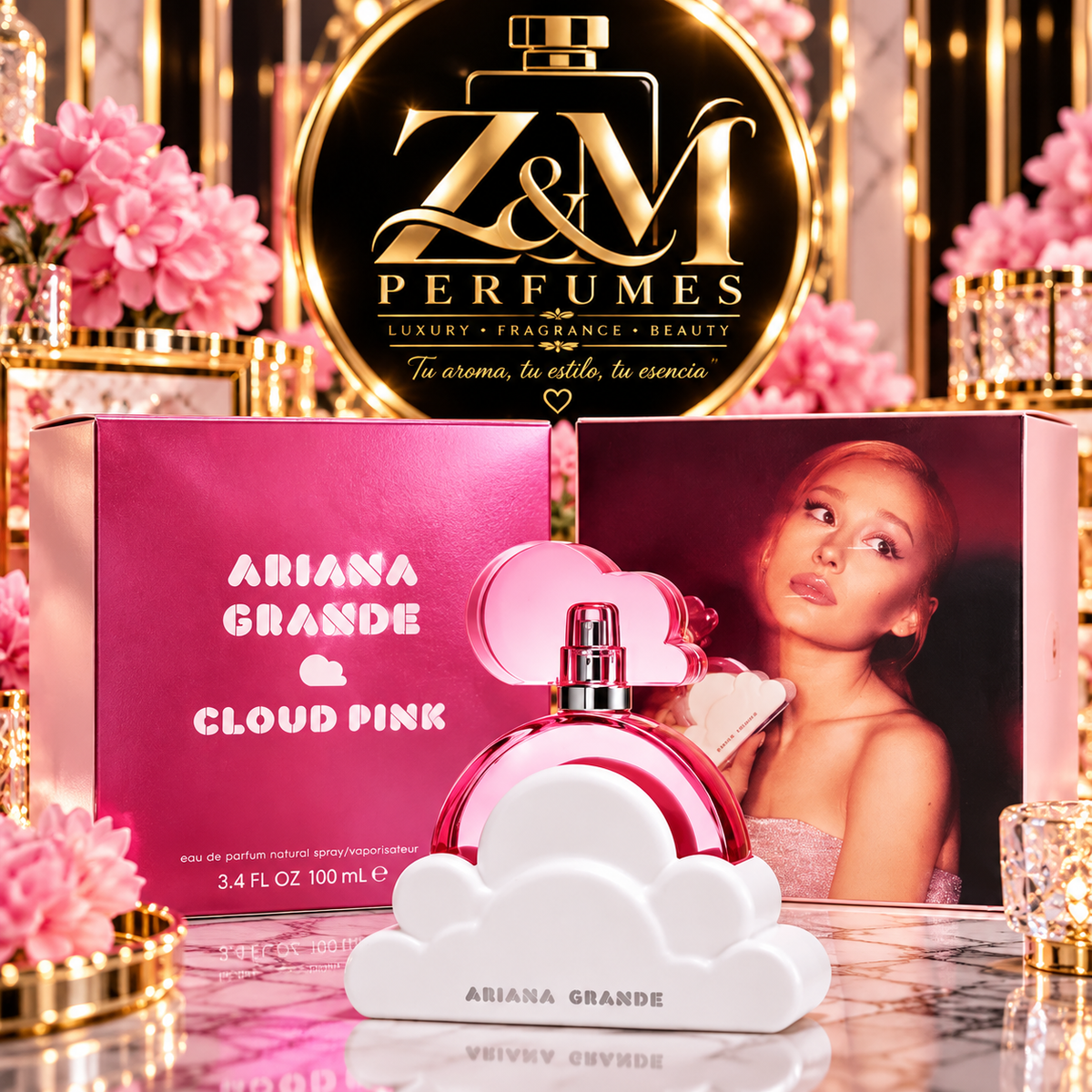 ☁️ Ariana Grande Cloud Pink – 3.4 oz 
Women EDP Spray