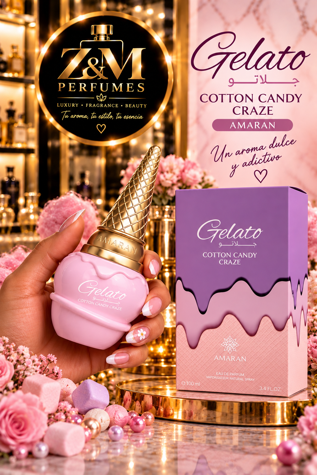 🍭 Amaran Gelato Cotton Candy Craze — 3.4 oz / 100 ml Eau de Parfum