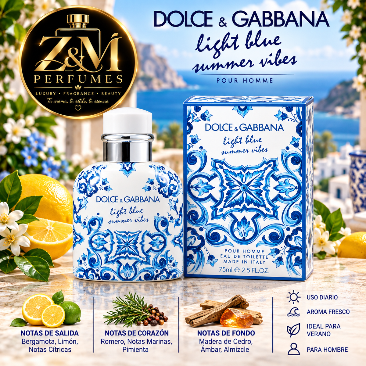 Dolce & Gabbana Light Blue Summer Vibes Pour Homme 🍋🌊