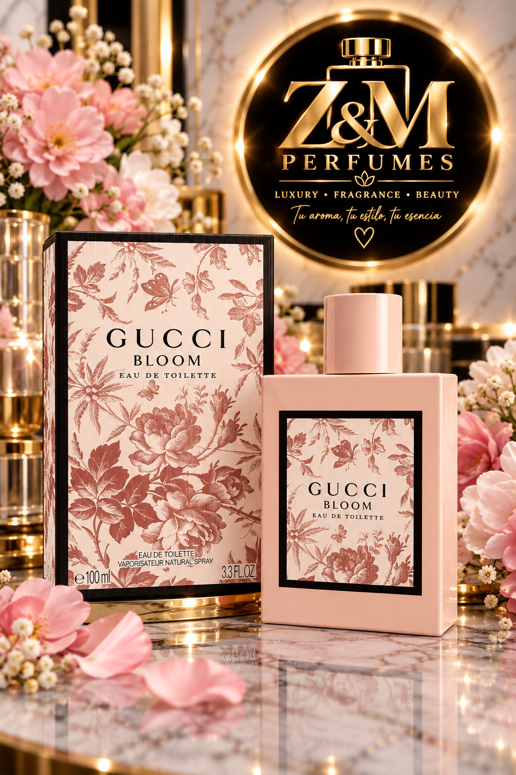 🌸 Gucci Bloom Eau de Toilette — 3.3 oz / 100 ml