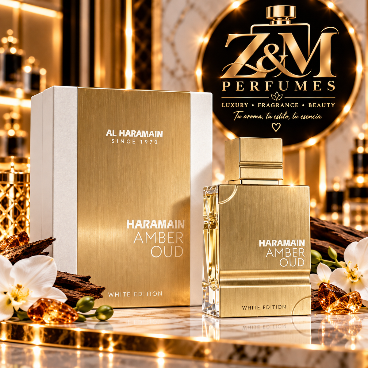 ✨ Al Haramain Amber Oud White Edition
6.7 oz / 200 ml – Eau de Parfum Unisex