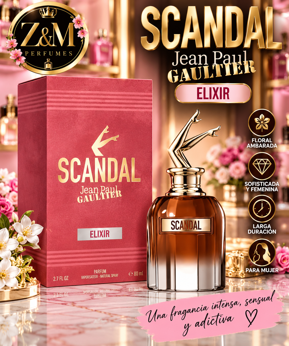 ✨ Scandal Elixir by Jean Paul Gaultier – 2.7 oz / 80 ml