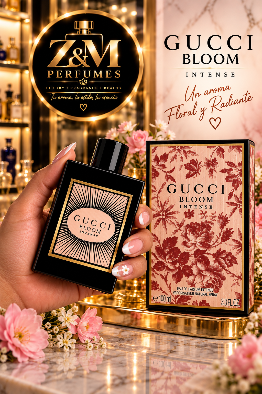 🌸 Gucci Bloom Intense — 3.3 oz / 100 ml