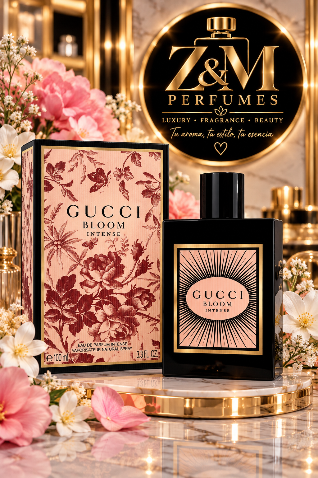🌸 Gucci Bloom Intense — 3.3 oz / 100 ml